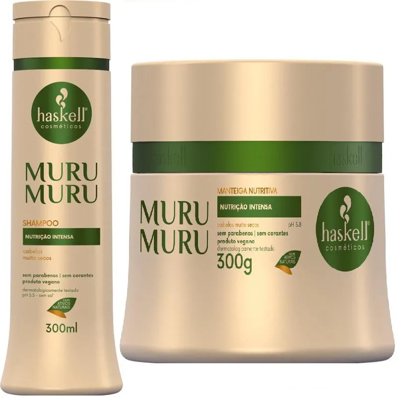 KIT HASKELL MURUMURU SHAMPOO 300ML  + 1 MASCARA  300ML