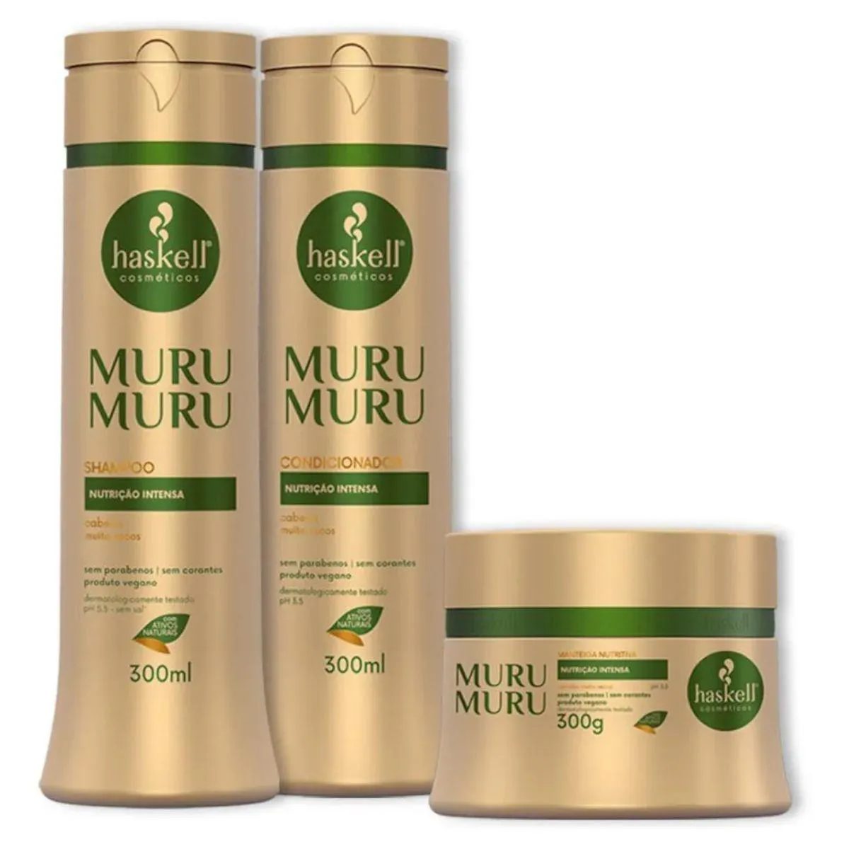 KIT HASKELL MURUMURU SHAMPOO 300ML 1 CONDICIONADOR 300ML  1 MASCARA 300ML