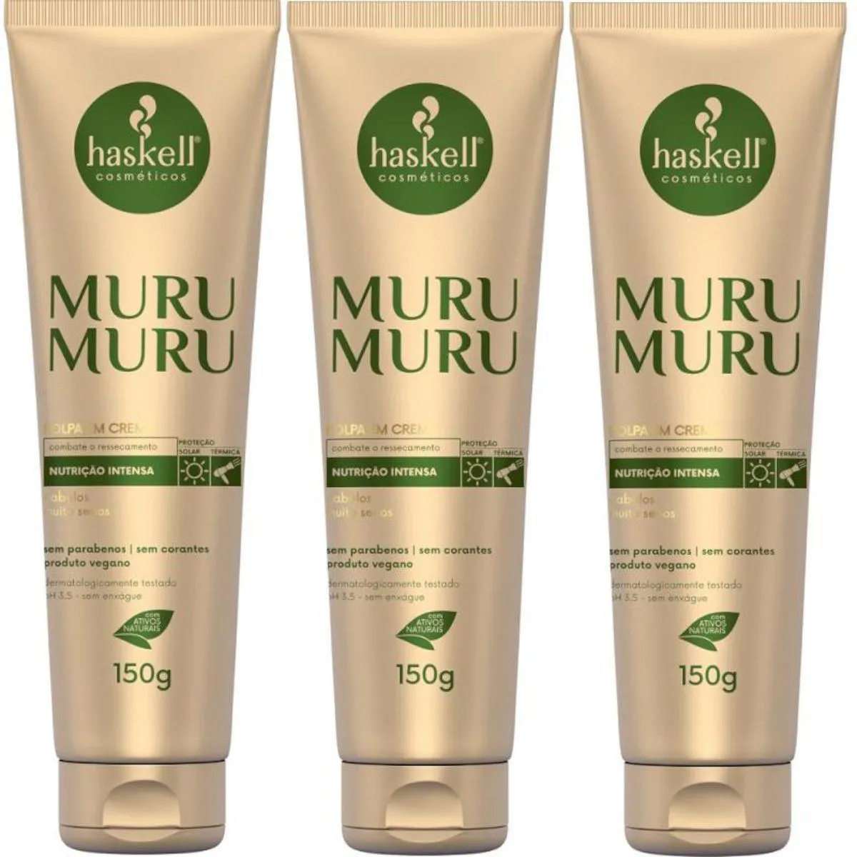 KIT 3 LEAVE IN HASKELL CREME DE PENTEAR MURUMURU 150GR