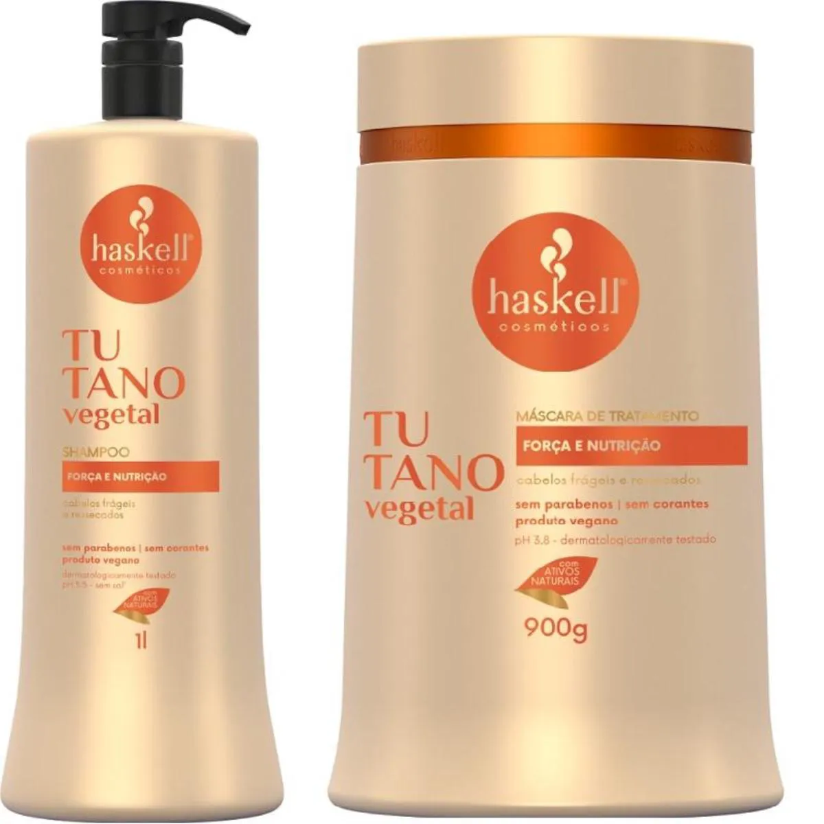 KIT HASKELL TUTANO SHAMPOO 1 LITRO  + 1 MASCARA  900ML