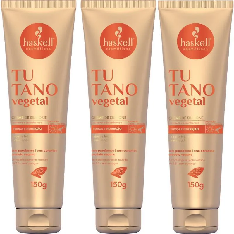KIT 3 LEAVE IN HASKELL CREME DE PENTEAR TUTANO 150GR