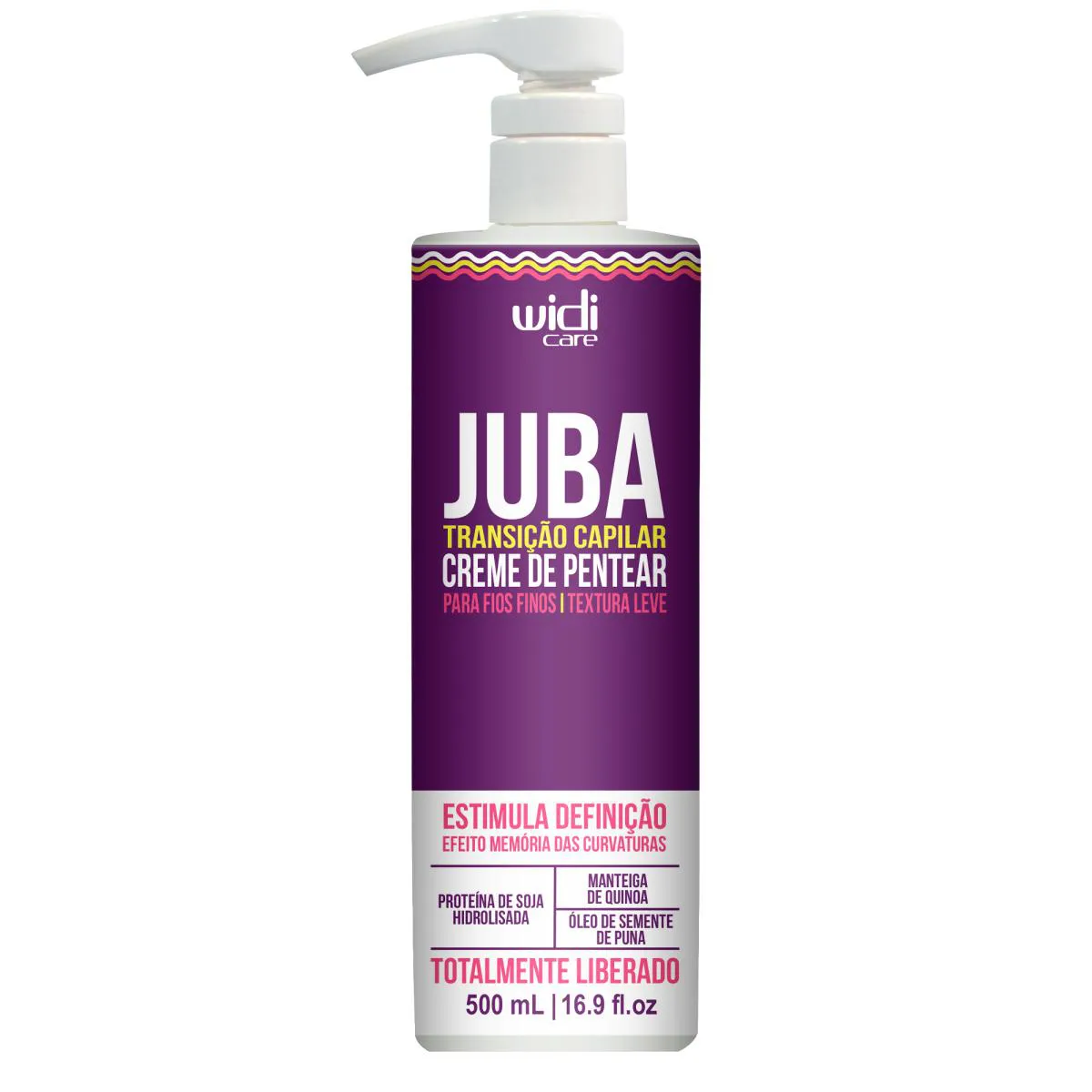 WIDI CARE CREME DE PENTEAR LEVE JUBA TRANSIçãO CAPILAR 500ML
