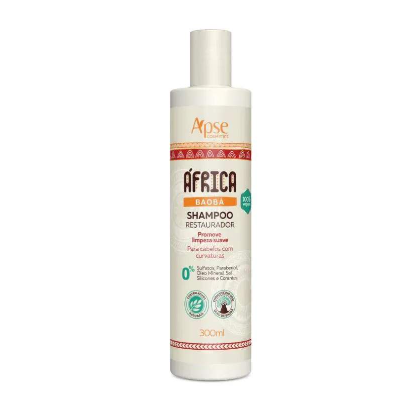 ÁPICE COSMéTICOS SHAMPOO ÁFRICA BAOBá RESTAURADOR 300ML