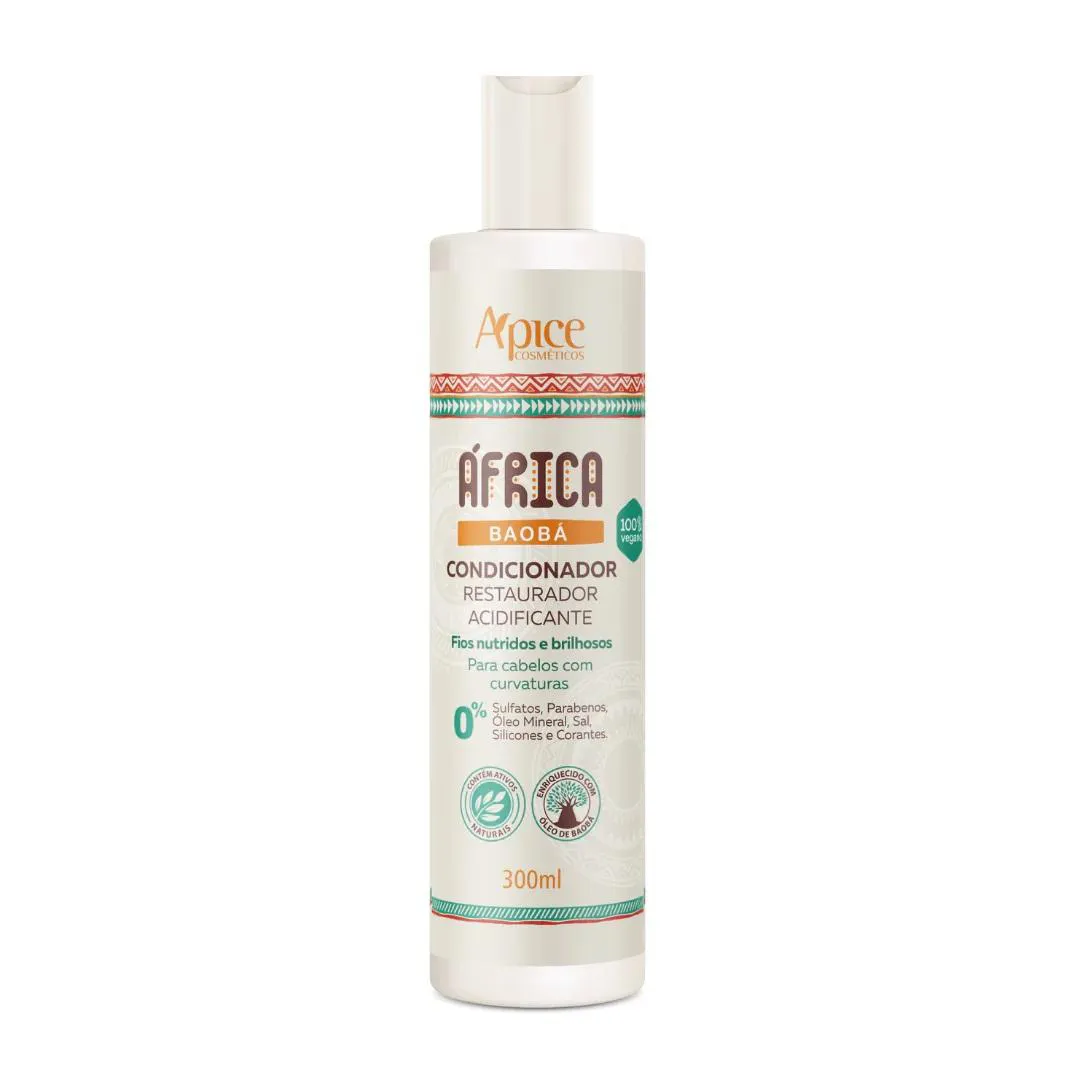 ÁPICE COSMéTICOS CONDICIONADOR RESTAURADOR ÁFRICA BAOBá 300ML