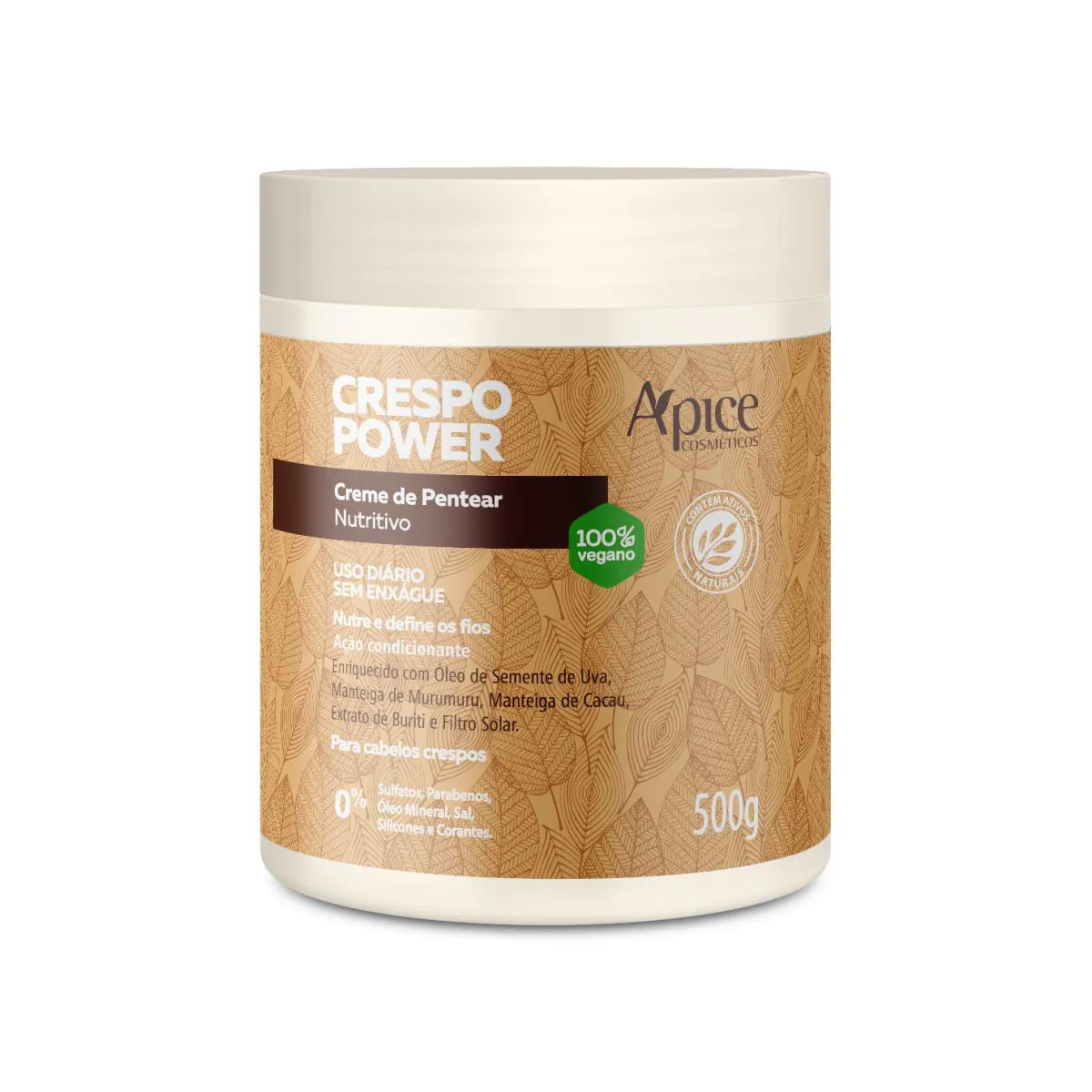 ÁPICE COSMéTICOS CREME DE PENTEAR NUTRITIVO CRESPO POWER 500G