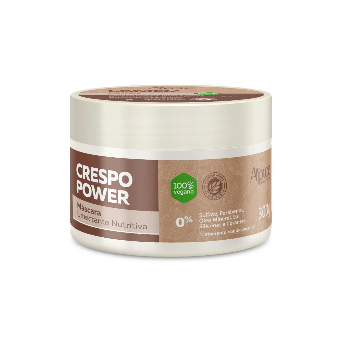 ÁPICE COSMéTICOS MáSCARA CRESPO POWER UMECTANTE NUTRITIVA 300G