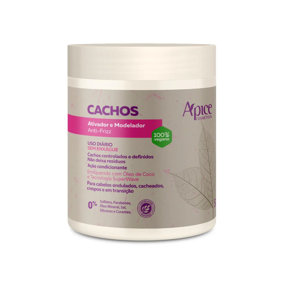 ÁPICE COSMéTICOS ATIVADOR E MODELADOR CACHOS 500G