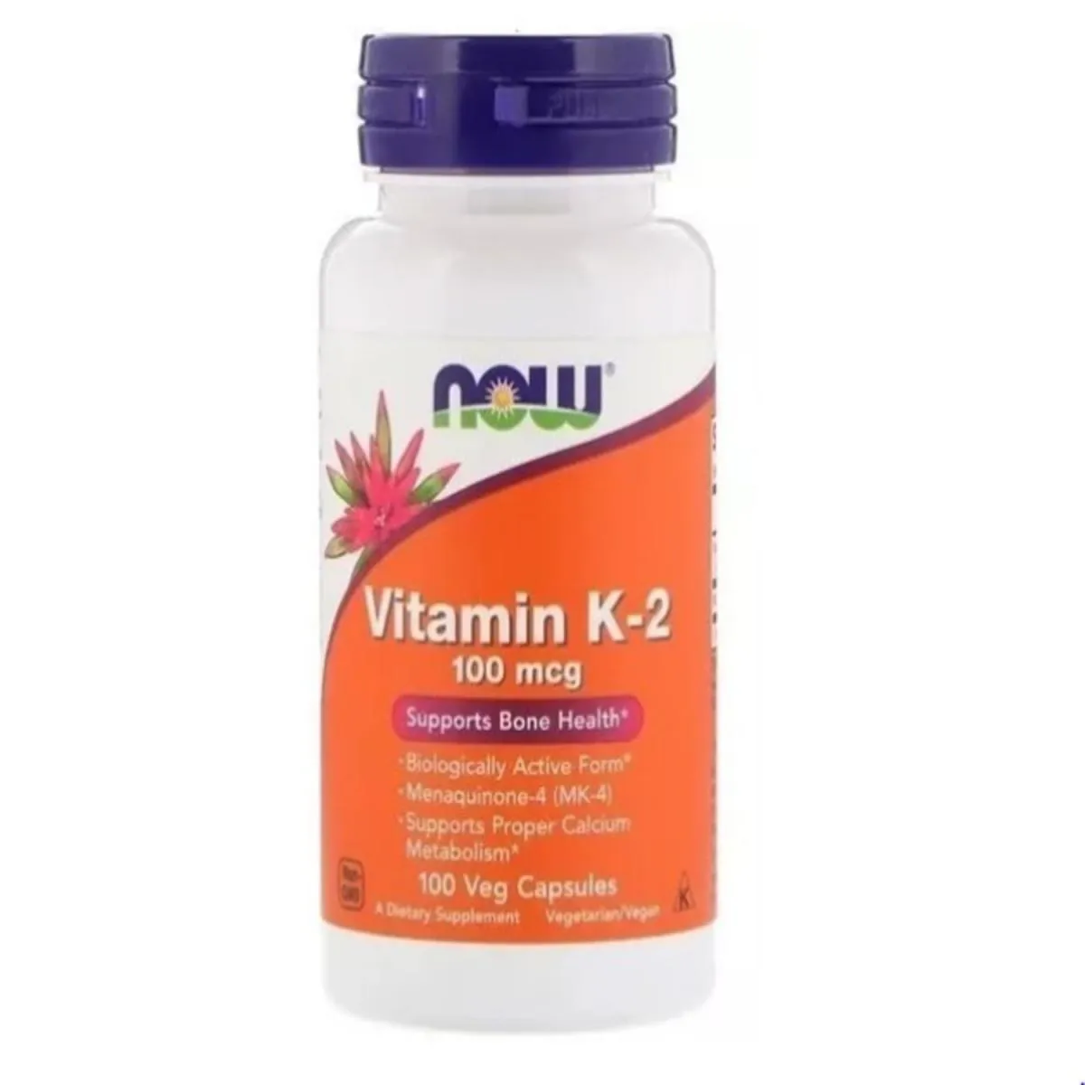 VITAMINA K2 100MCG 100CAPS NOW FOODS IMPORTADO ORIGINAL EUA