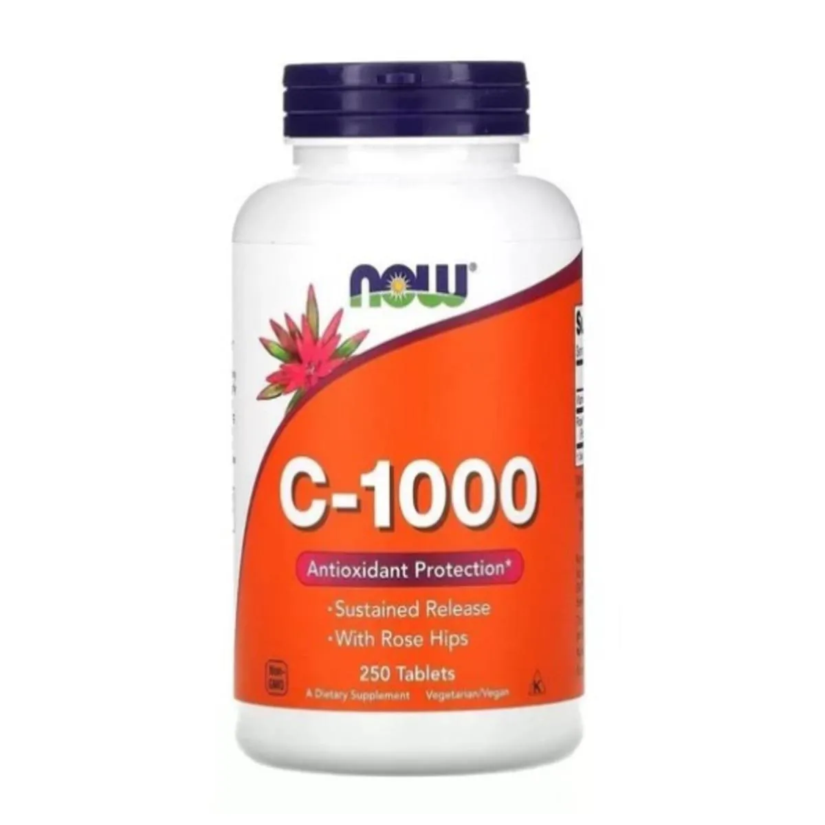 VITAMINA C 1000 PURA NOW FOODS 250 TABLETES 1000MG IMPORTADO