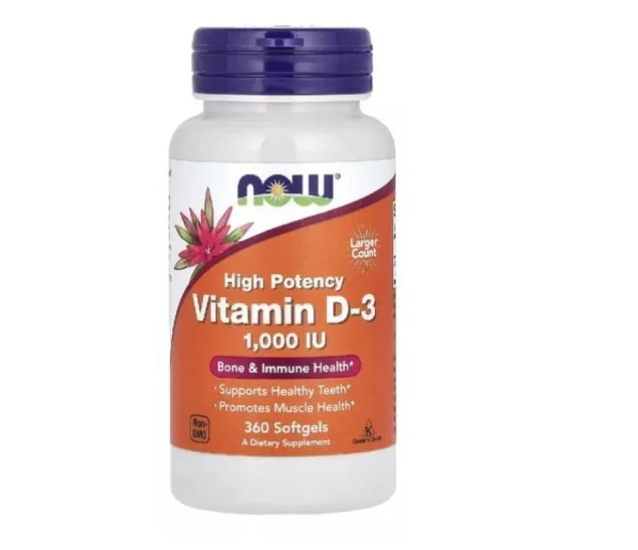 VITAMINA D3 1000 UI NOW FOODS 360 SOFTGELS IMPORTADO EUA