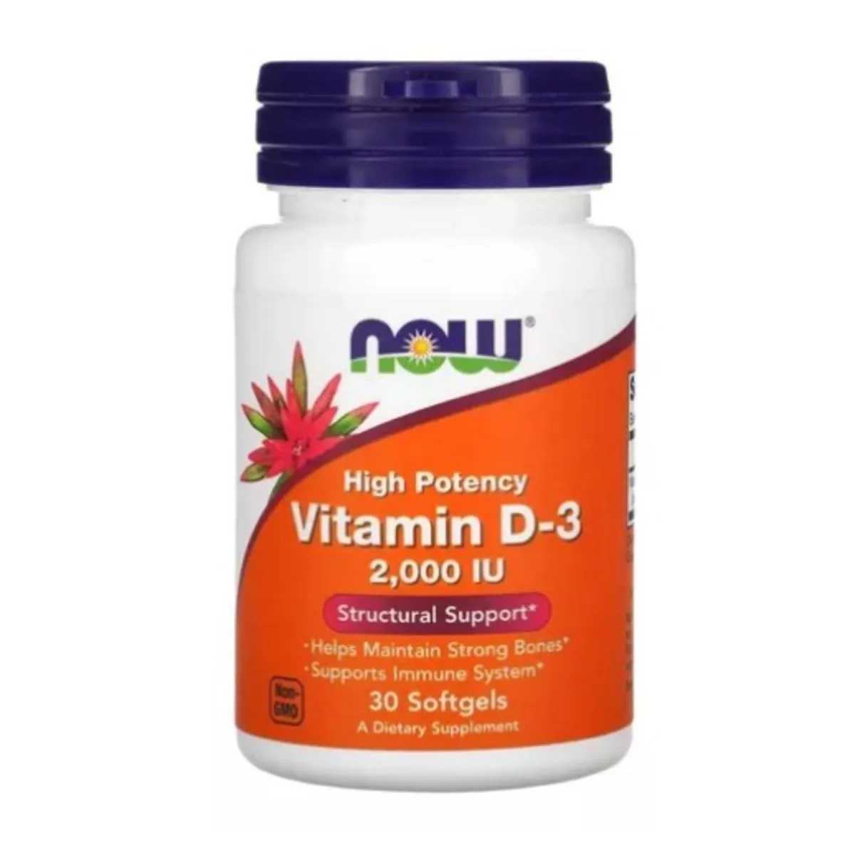 VITAMINA D3 2000 UI 30 SOFTGELS NOW FOODS IMPORTADO ORIGINAL