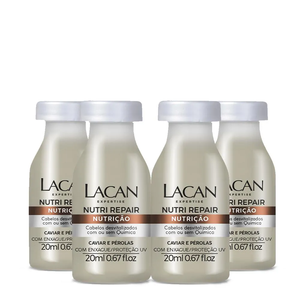 KIT LACAN NUTRI REPAIR NUTRIçãO - AMPOLA DE TRATAMENTO 20ML (4 UNIDADES)