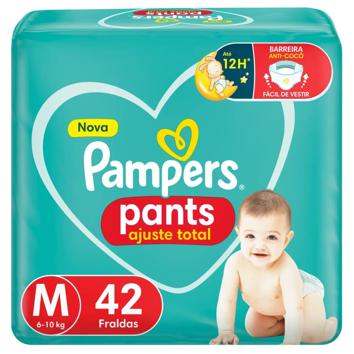 Fralda Calça Pampers Pants Ajuste Total M 42 unidades