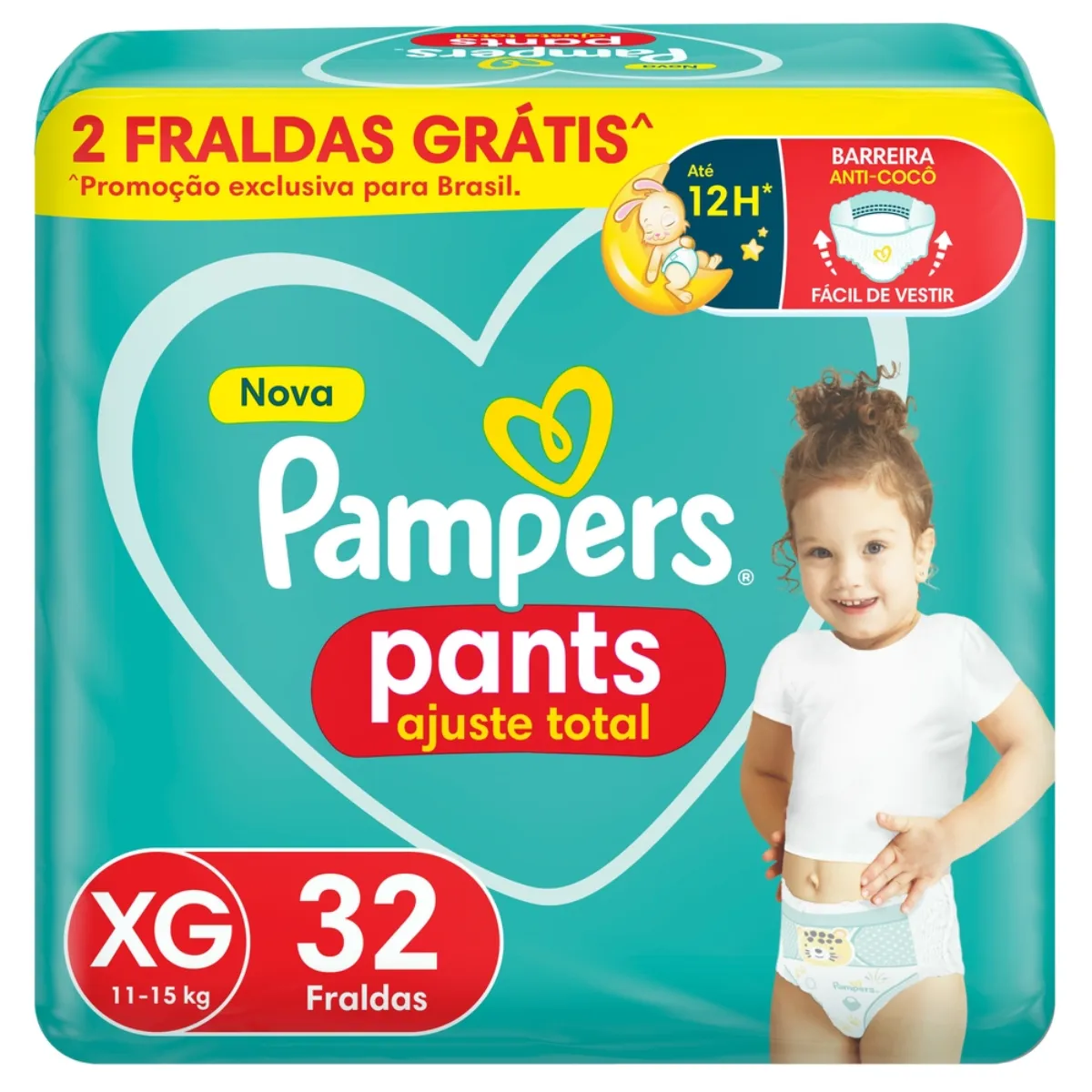 Fralda Calça Pampers Pants Ajuste Total XG 32 unidades