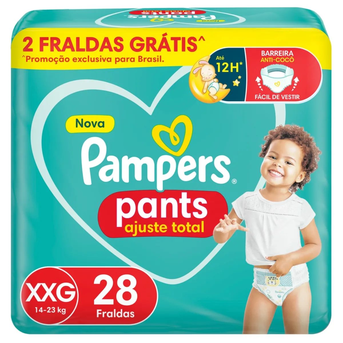 Fralda Calça Pampers Pants Ajuste Total XXG 28 unidades