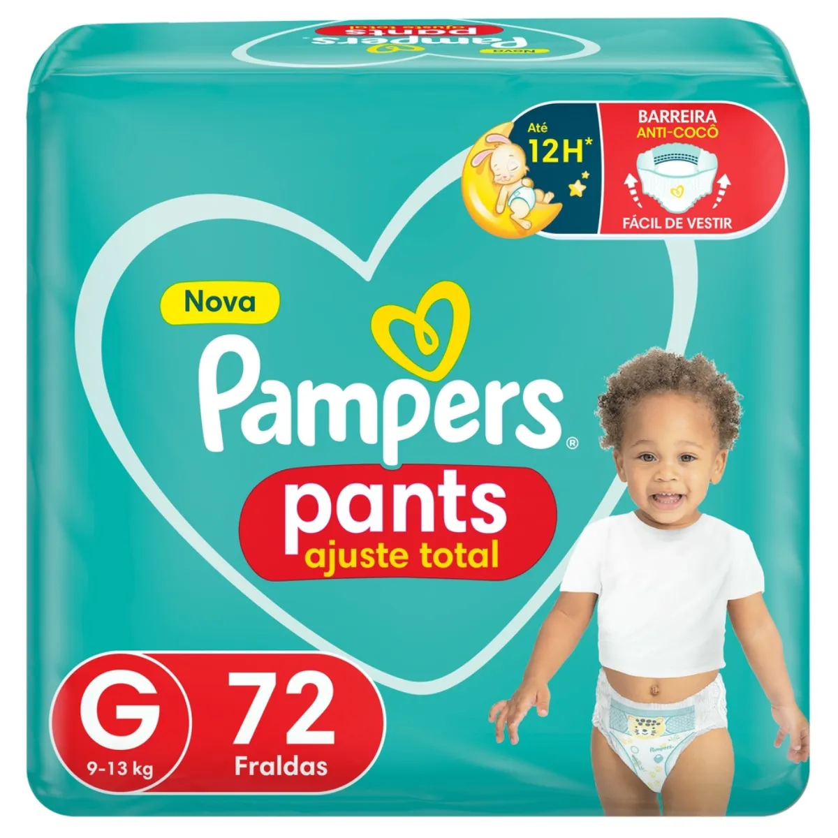 Fralda Calça Pampers Pants Ajuste Total G 72 unidades