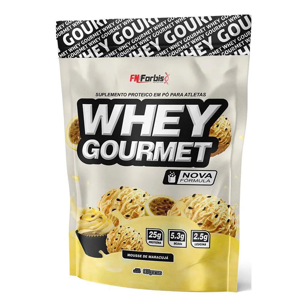 WHEY PROTEIN GOURMET 907G REFIL - FN FORBIS 907 G Mousse DE Maracujá