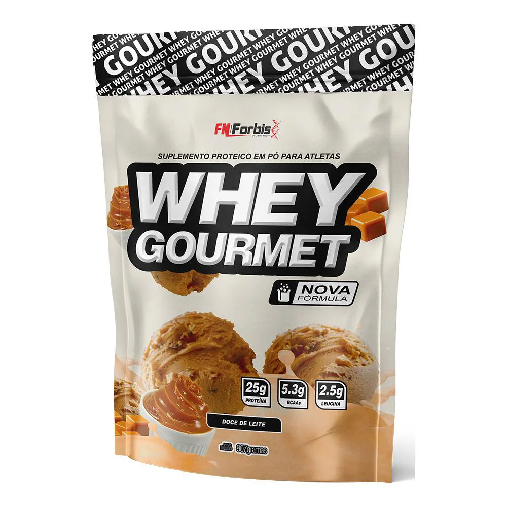 WHEY PROTEIN GOURMET 907G REFIL - FN FORBIS 907 G Doce DE Leite