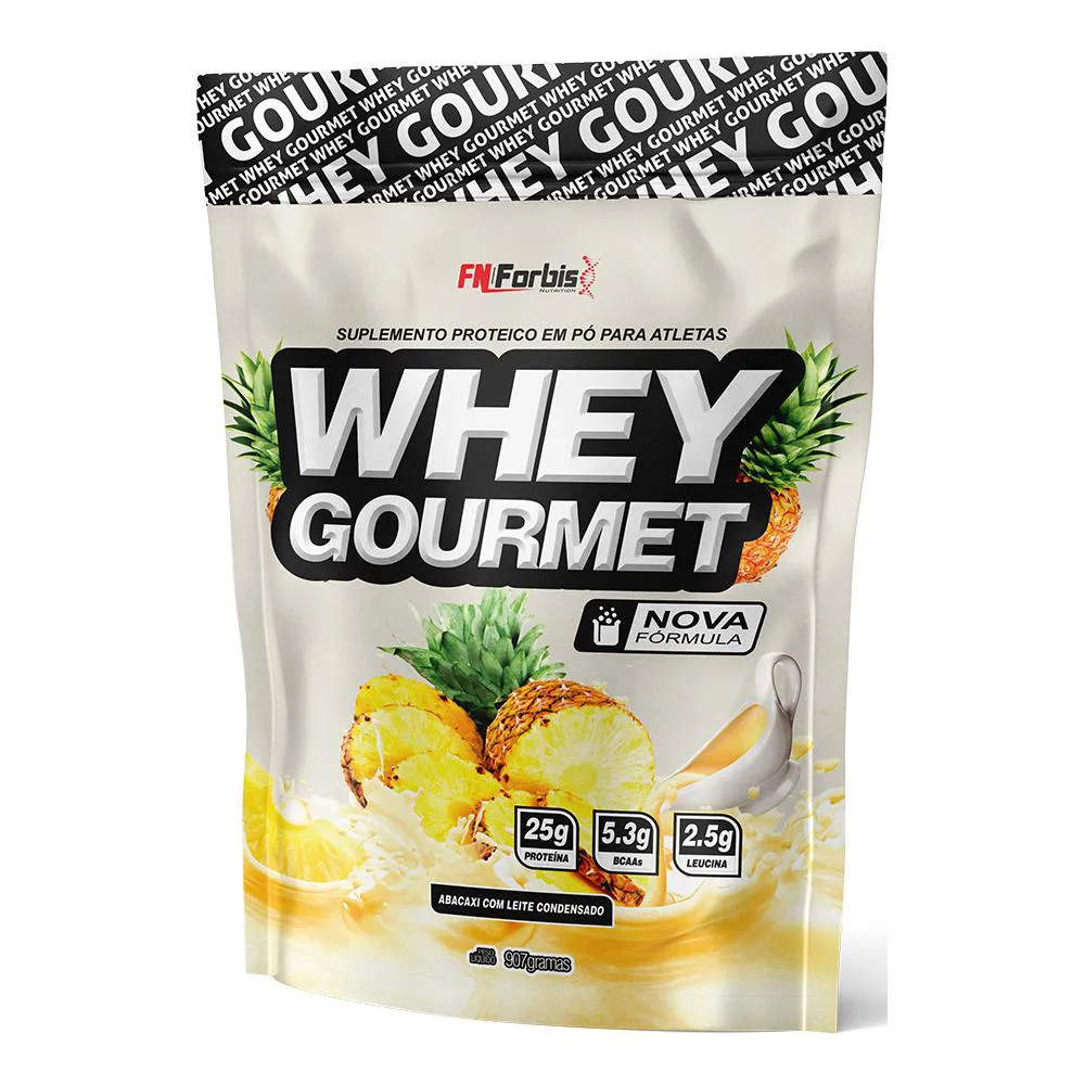 WHEY PROTEIN GOURMET 907G REFIL - FN FORBIS 907 G Abacaxi C Leite Condensado