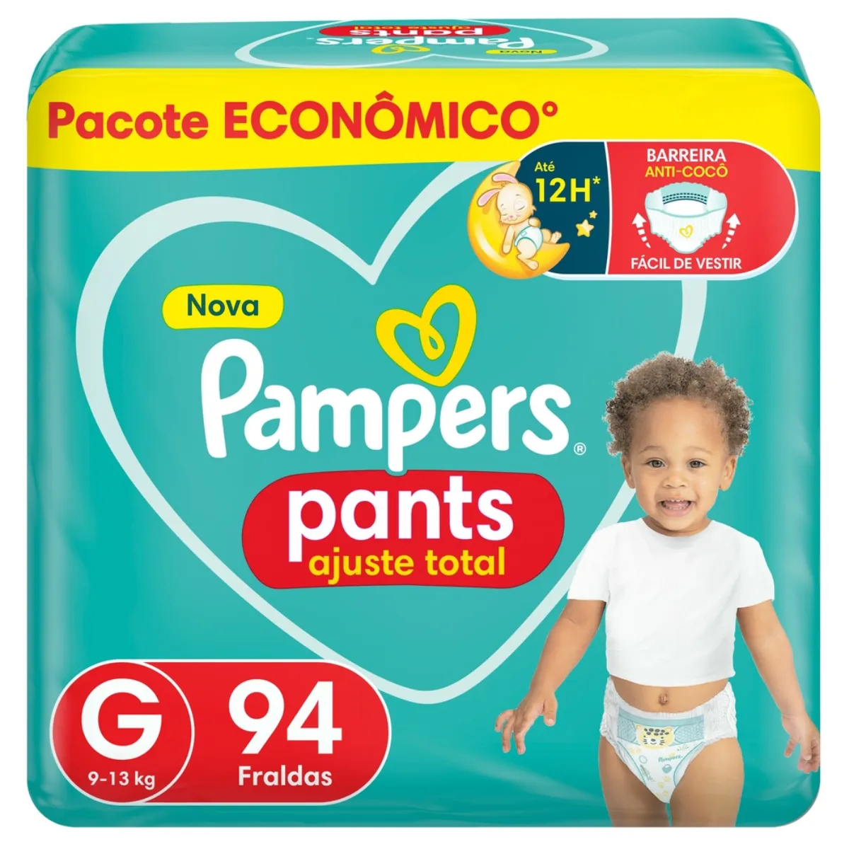 Fralda Calça Pampers Pants Ajuste Total G 94 unidades