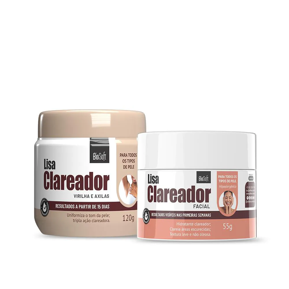 KIT PELE PERFEITA - CLAREADOR FACIAL E CORPORAL