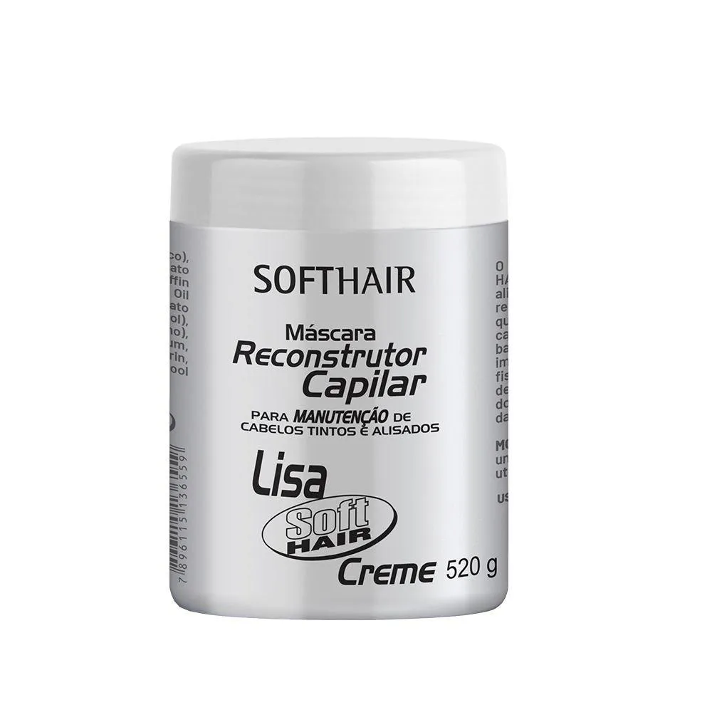 MáSCARA RECONSTRUTORA LISA CREME 520G SOFT HAIR
