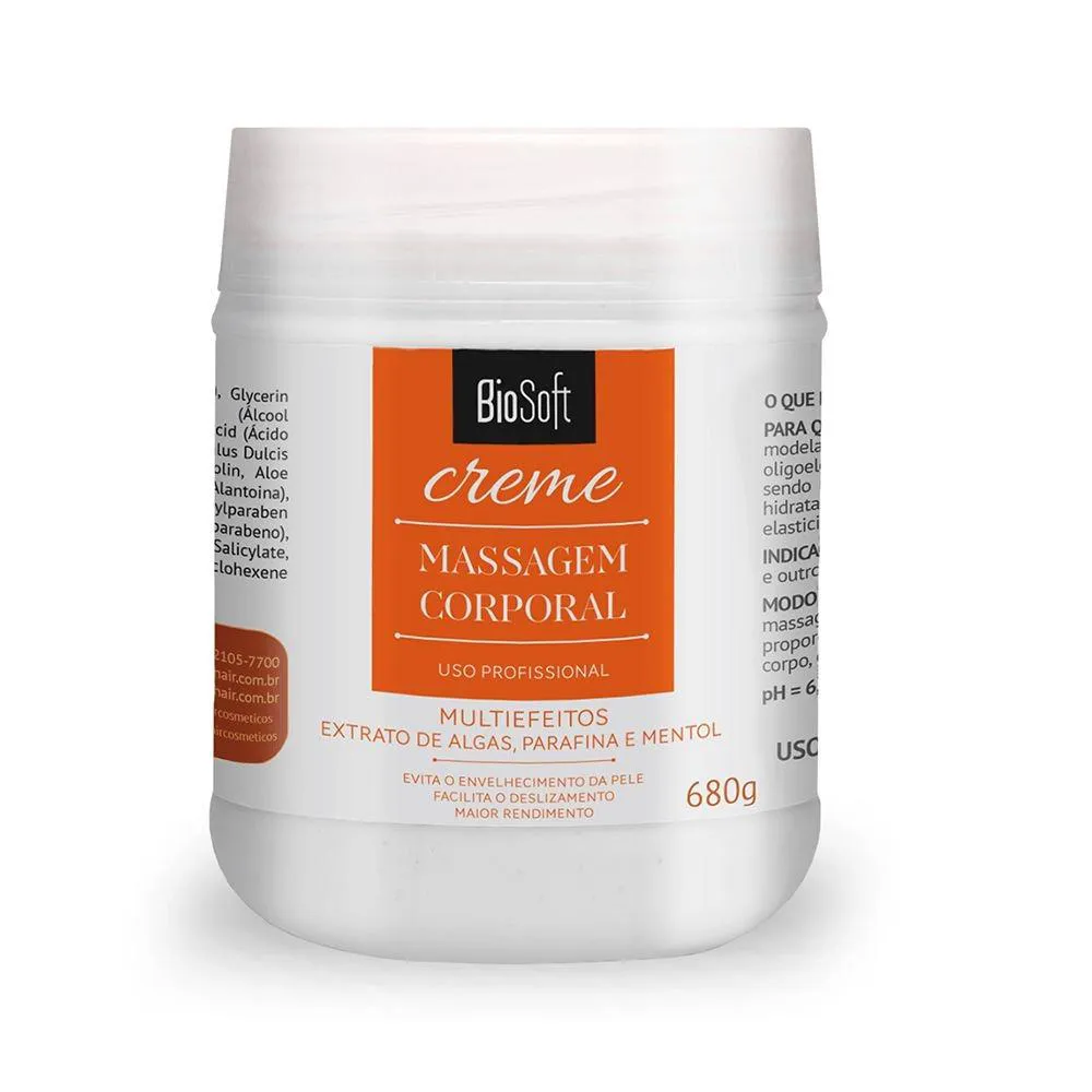 CREME DE MASSAGEM CORPORAL MULTIEFEITOS BIO SOFT 680G