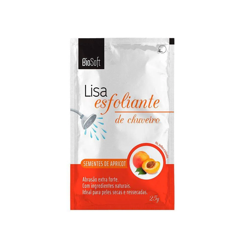 SACHê ESFOLIANTE DE CHUVEIRO SEMENTES DE APRICOT 25G SOFT HAIR