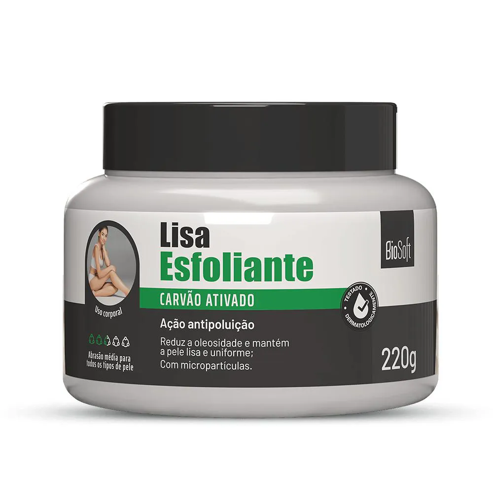ESFOLIANTE CARVãO ATIVADO BIO SOFT 220G
