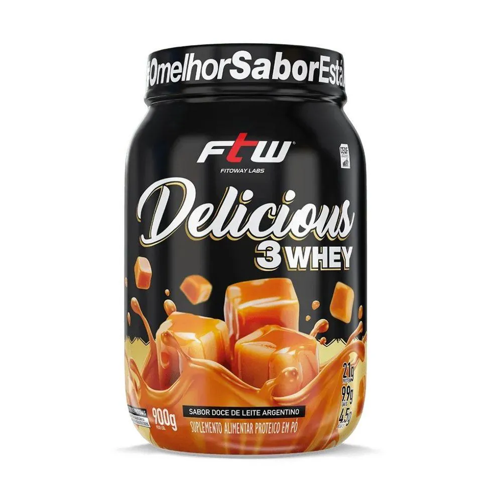 DELICIOUS 3WHEY (900G) - SABOR: DOCE DE LEITE ARGENTINO