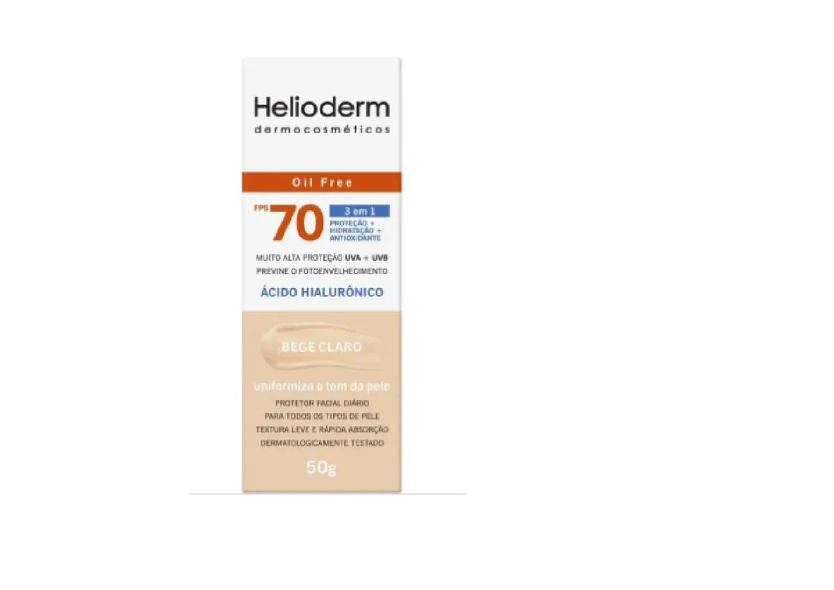 PROTETOR SOLAR FACIAL FPS 70 BEGE CLARO - KLEY HERTZ