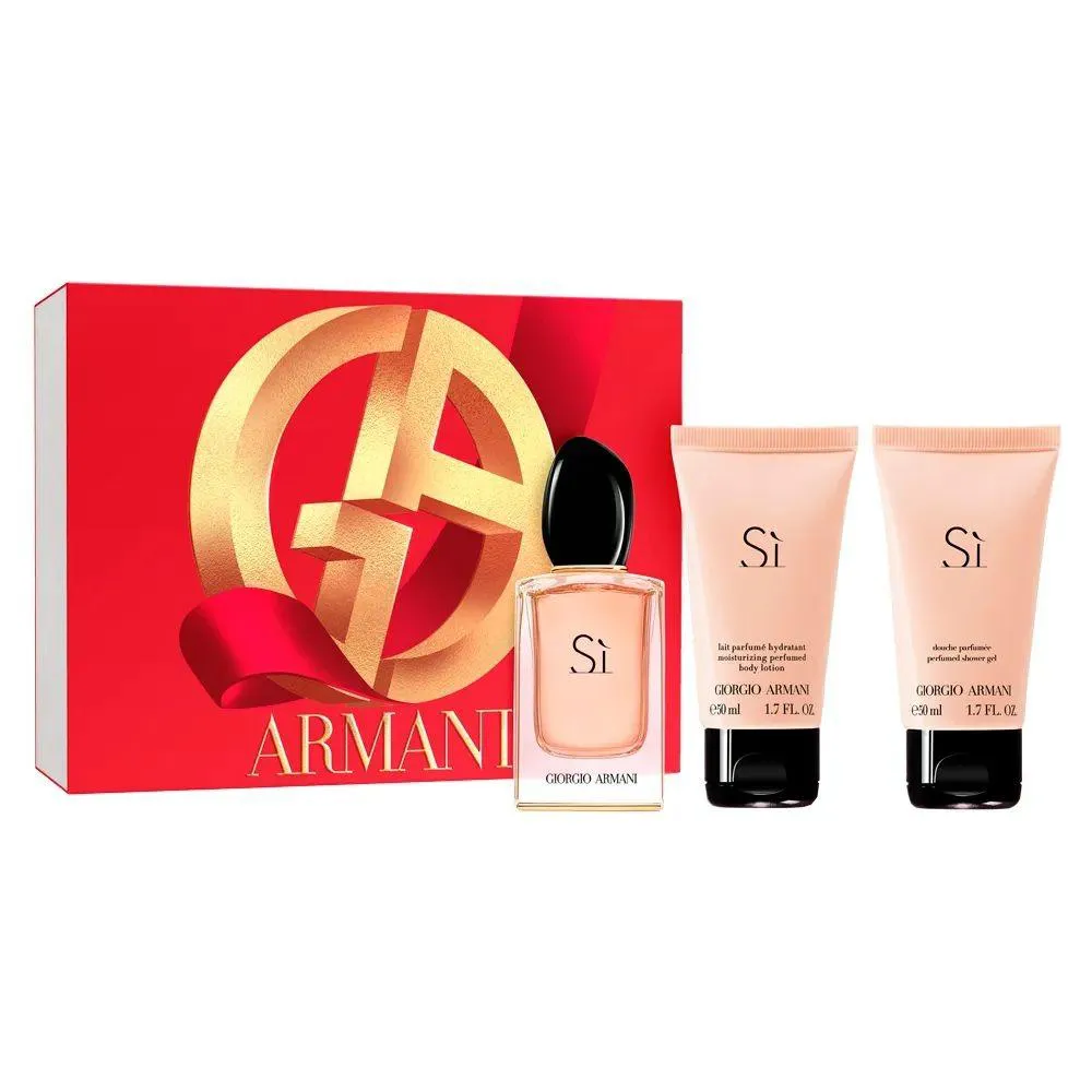 KIT Sì + GEL DE BANHO + LOçãO CORPORAL EAU DE PARFUM FEMININO-50 ML