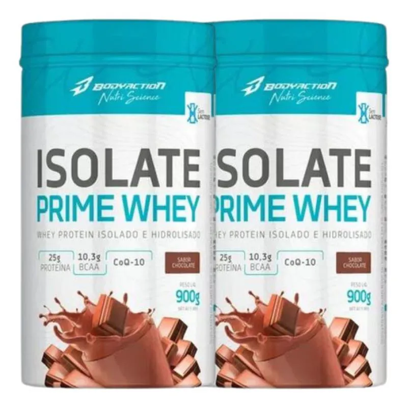 KIT 2 WHEY ISOLATE PRIMER 900G CHOCOLATE BODYACTION