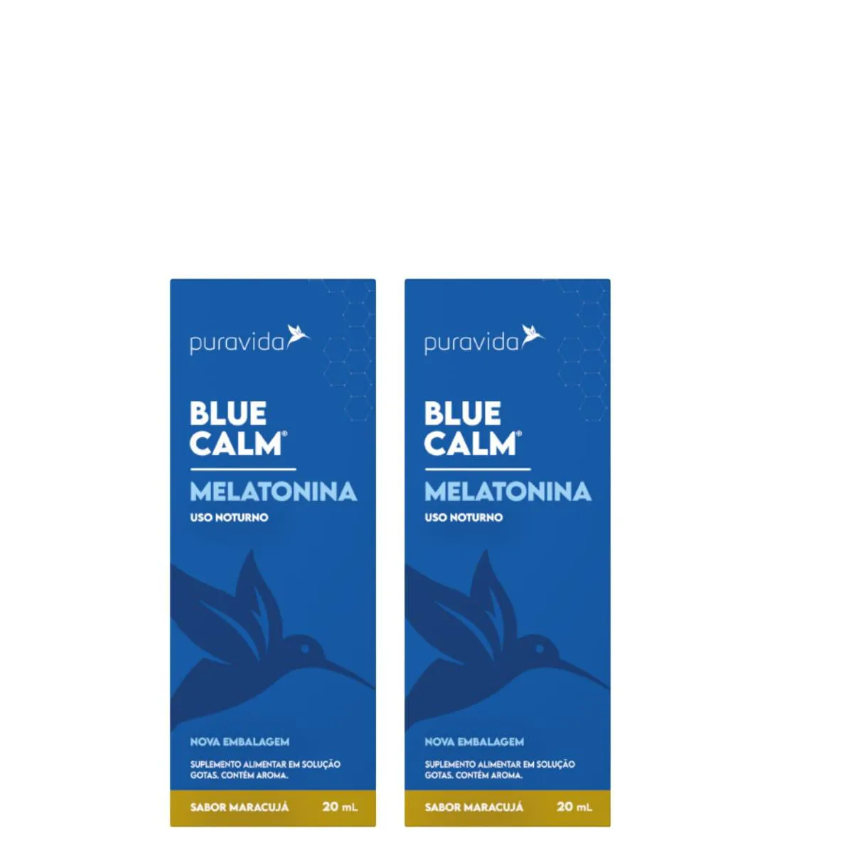 KIT 2 MELATONINA EM GOTAS 20ML RAPIDA ABSORCAO PURAVIDA