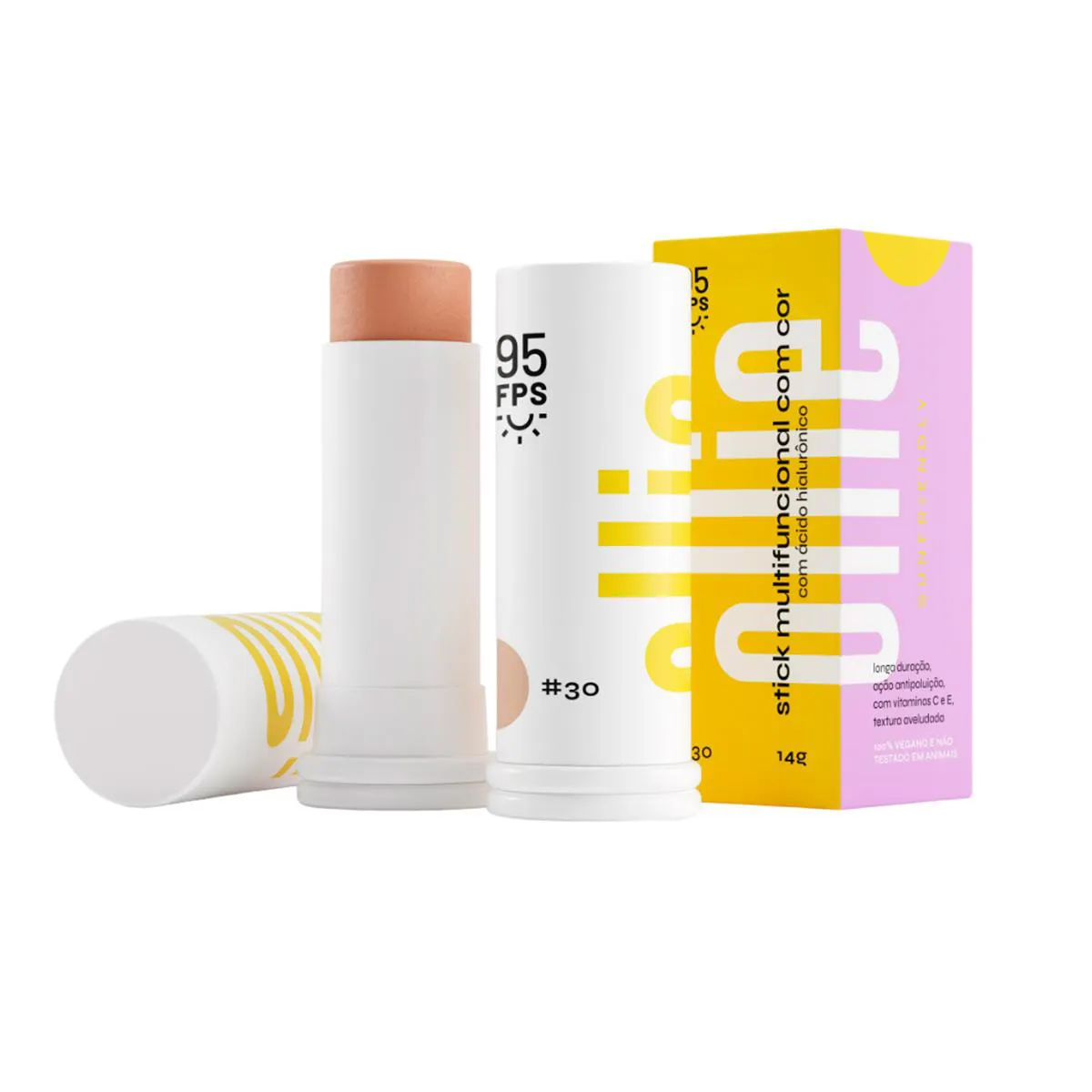 Protetor Solar Ollie Stick Multifuncional FPS 95 Cor #30 14g