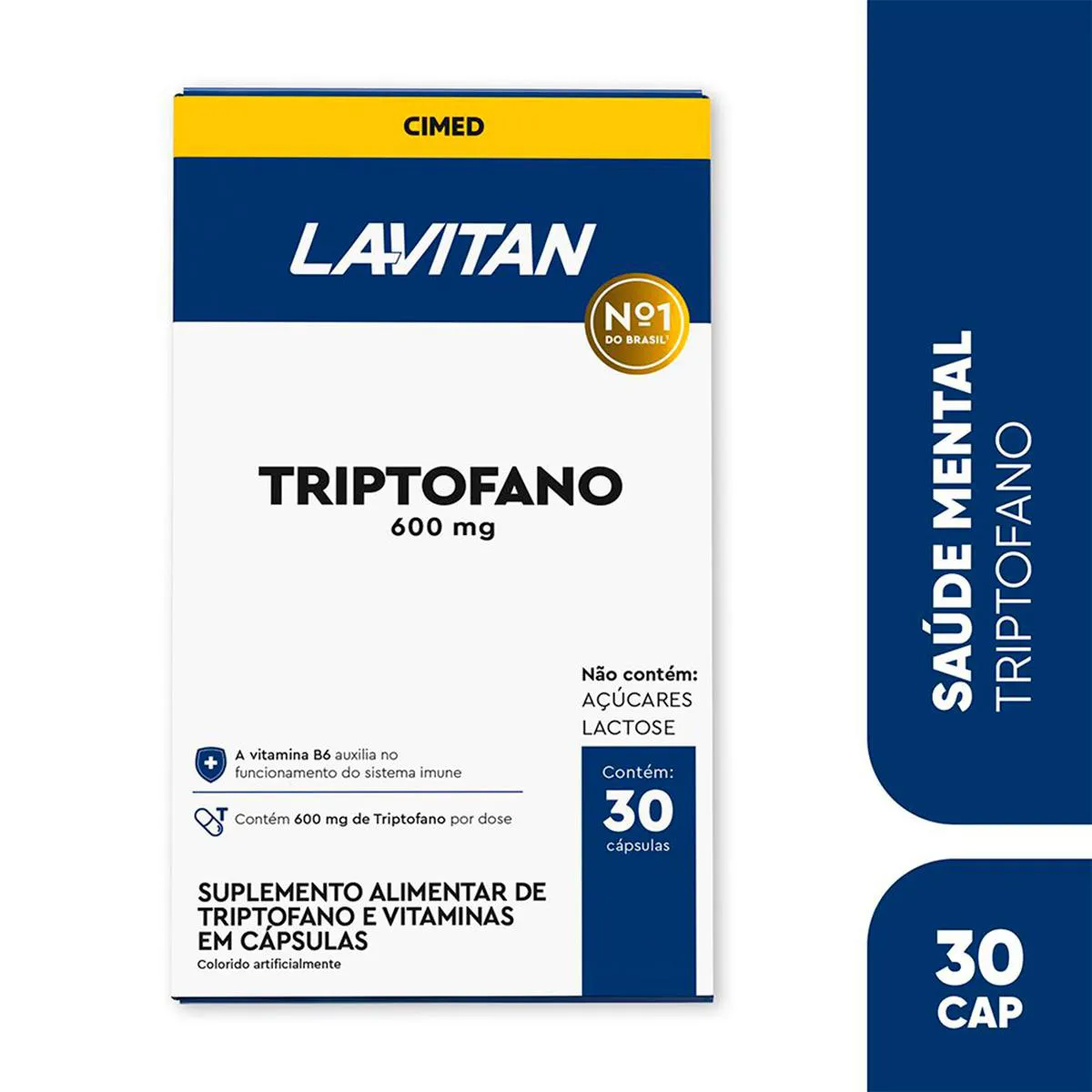 Suplemento Alimentar Lavitan Triptofano com 30 Cápsulas