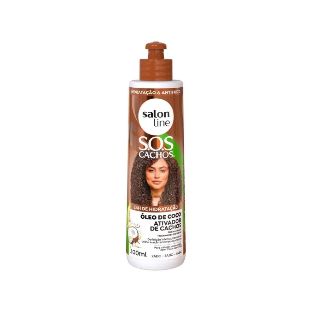 SALON LINE SOS CACHOS ÓLEO DE COCO ATIVADOR DE CACHOS 300ML