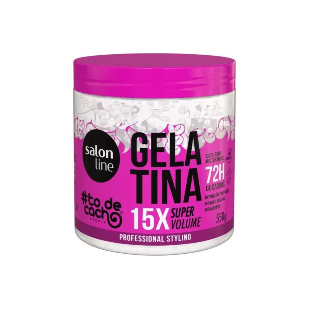 SALON LINE #TODECACHO GELATINA SUPER VOLUME 550G