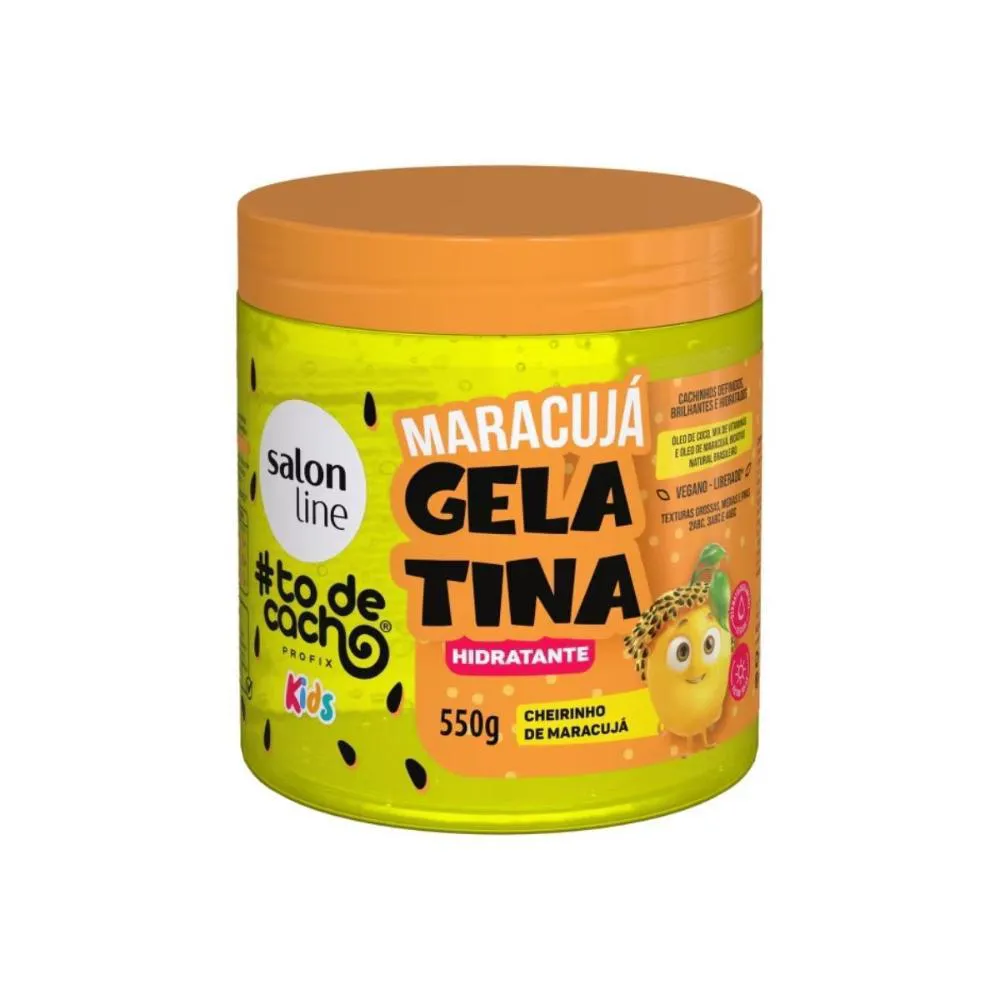 SALON LINE #TODECACHO KIDS GELATINA MARACUJá HIDRATANTE 550G