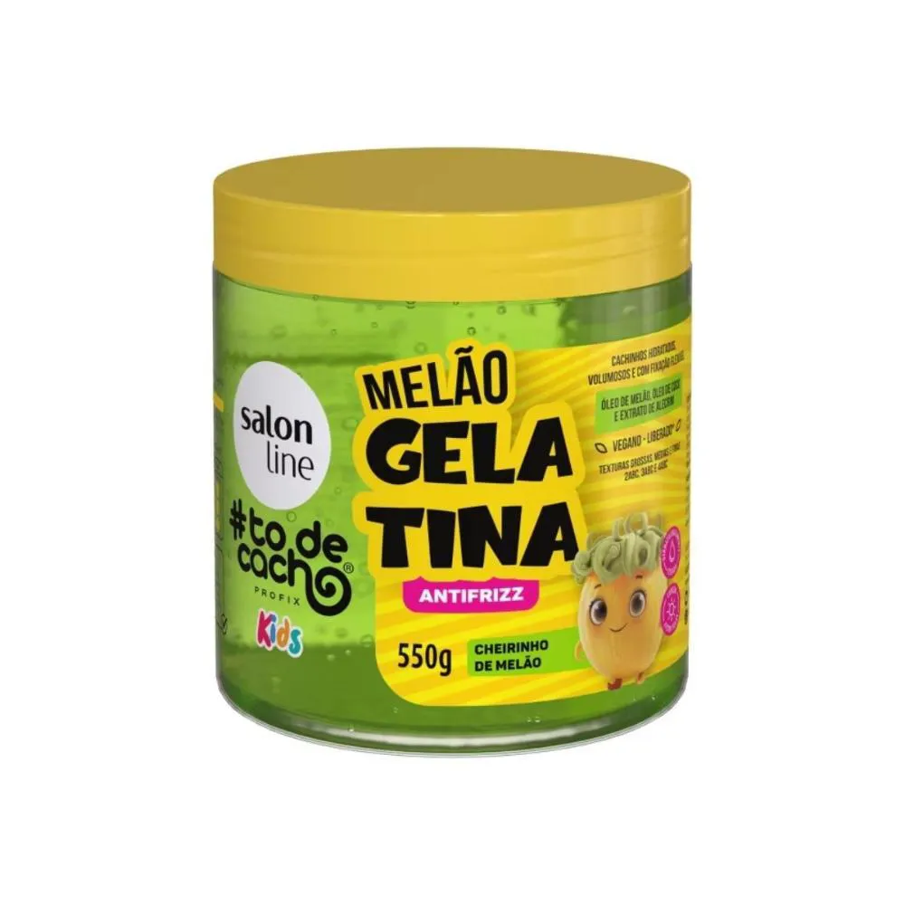 SALON LINE #TODECACHO KIDS GELATINA MELãO ANTIFRIZZ 550G