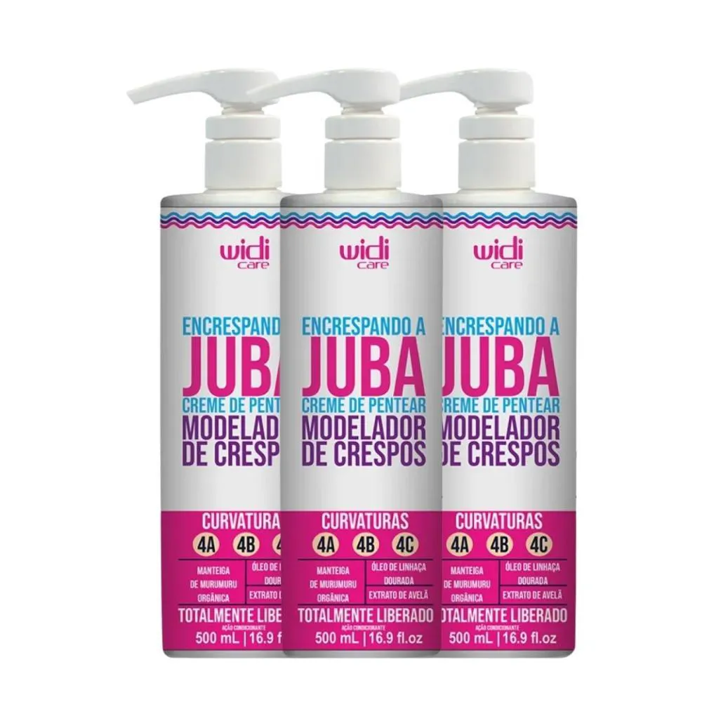 WIDI CARE ENCRESPANDO A JUBA KIT 3 CREME DE PENTEAR 500ML
