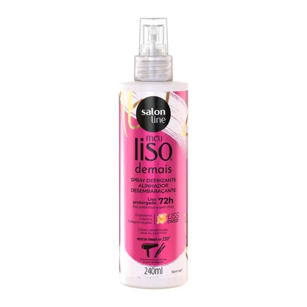 SALON LINE MEU LISO DEFRIZANTE SPRAY PROTETOR TéRMICO 240ML