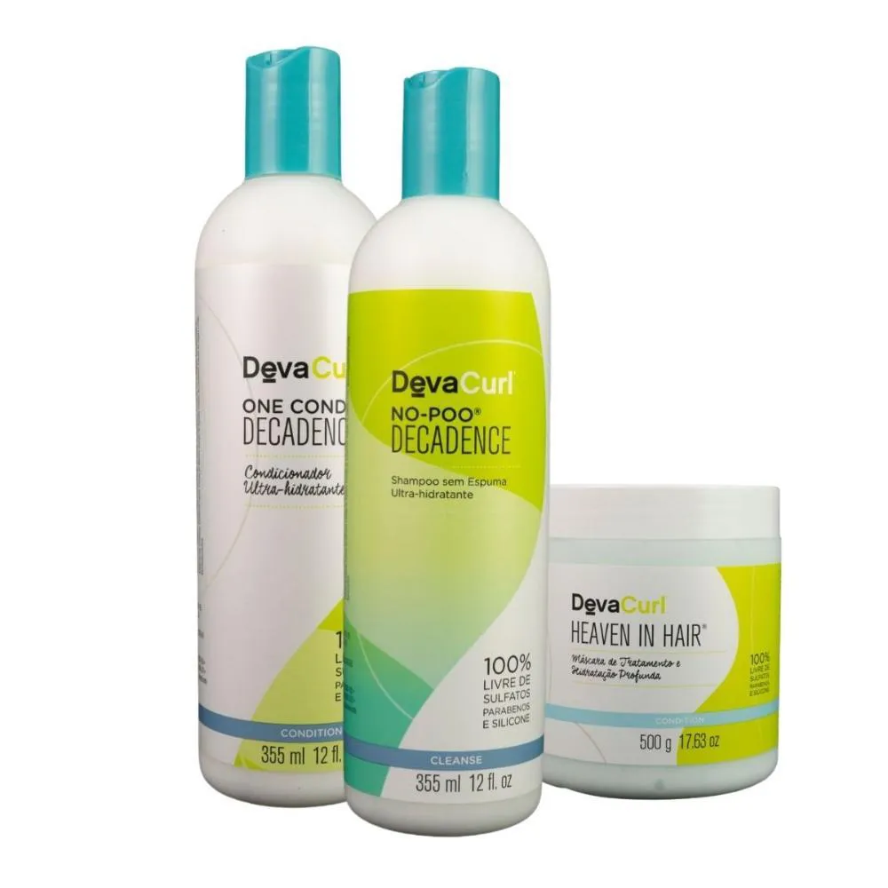 DEVACURL NO-POO DECADENCE KIT HOME CARE (3 PRODUTOS)