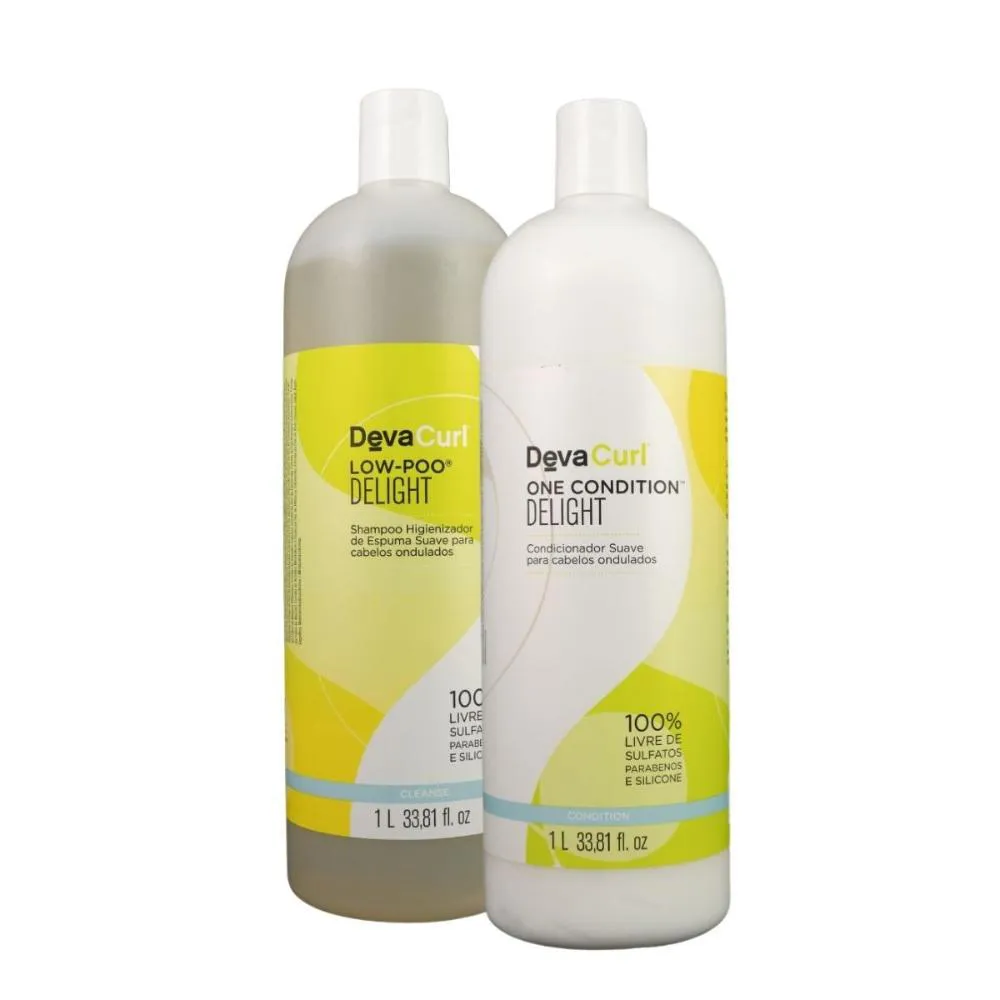 DEVACURL LOW-POO DELIGHT KIT SHAMPOO E CONDICIONADOR 1L