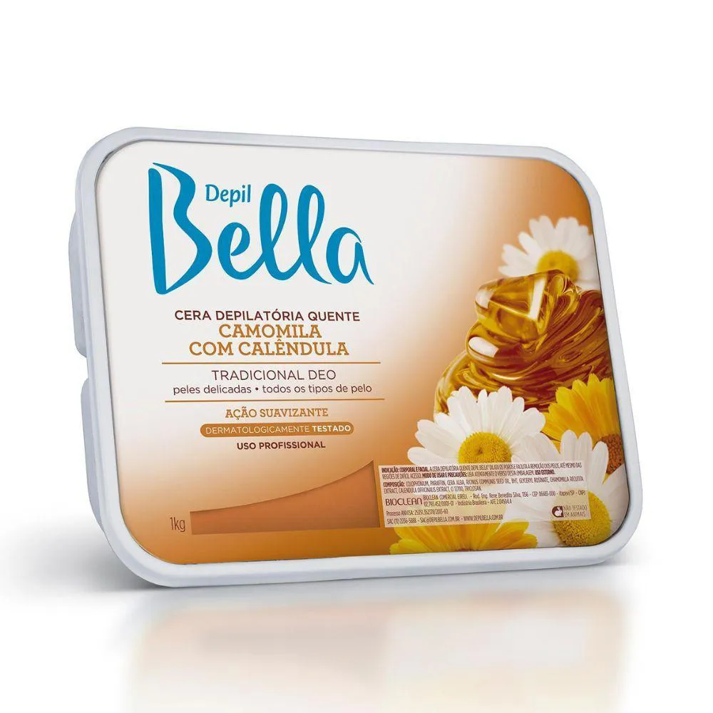 DEPIL BELLA CERA DEPILATóRIA CAMOMILA COM CALêNDULA 1000G