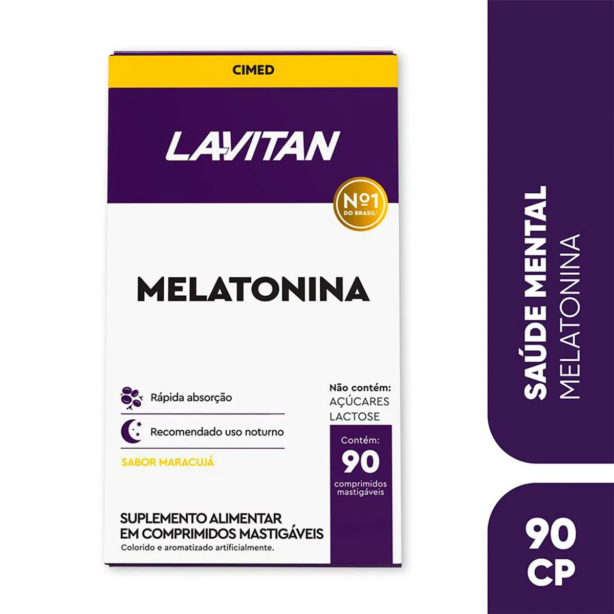 Suplemento Alimentar Lavitan Melatonina Maracujá 90 Comprimidos