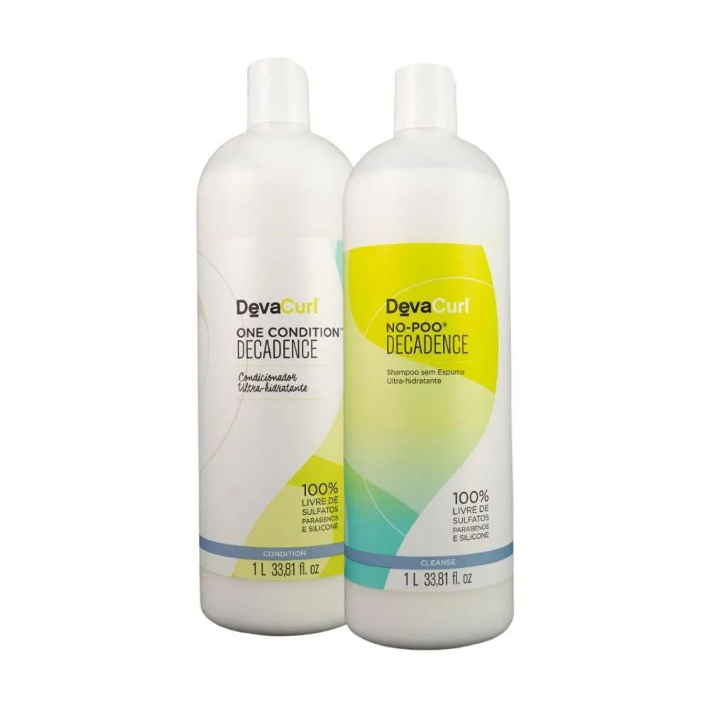 DEVACURL NO-POO DECADENCE KIT SHAMPOO E CONDICIONADOR 1L