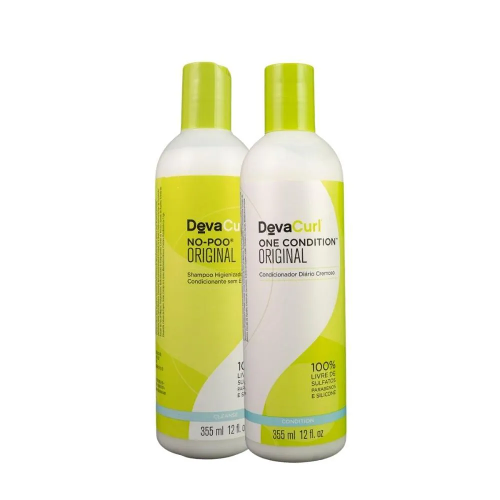 DEVACURL NO-POO ORIGINAL KIT SHAMPOO E CONDICIONADOR 355ML