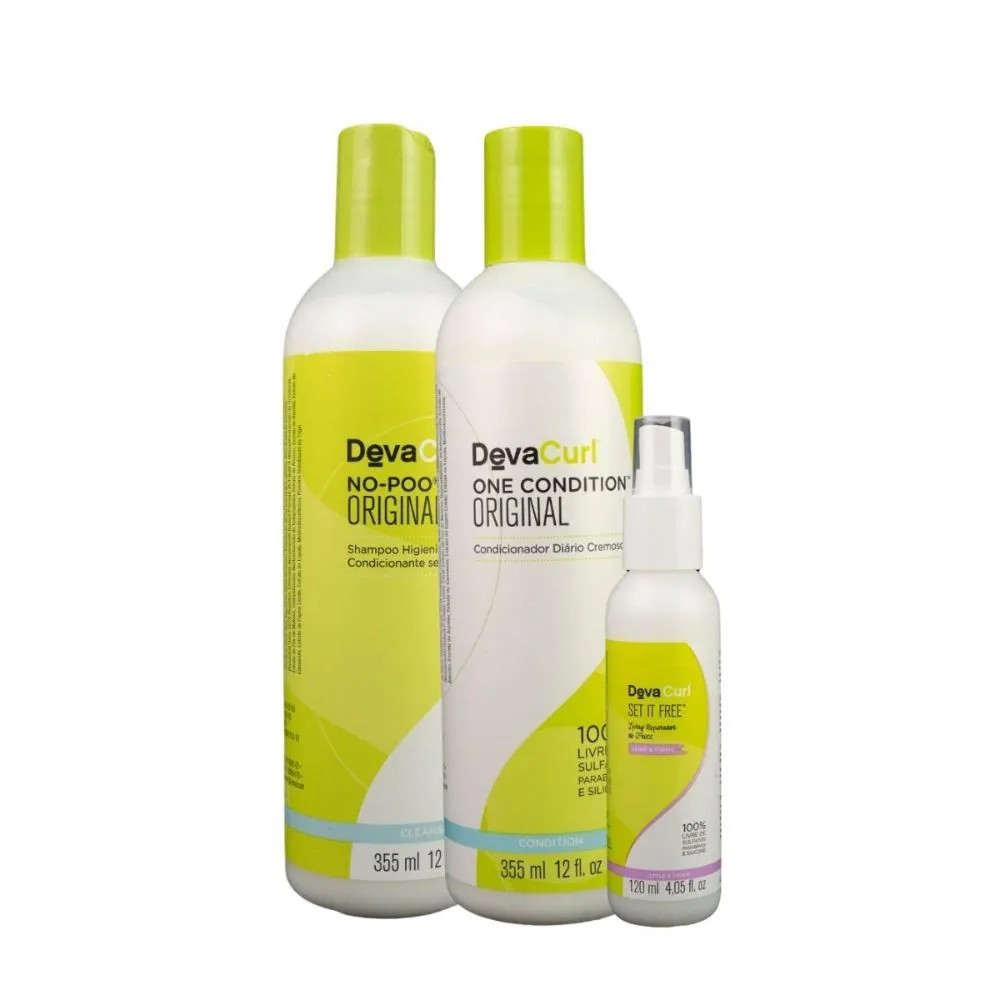 DEVACURL NO-POO ORIGINAL KIT REPARADOR (3 PRODUTOS)
