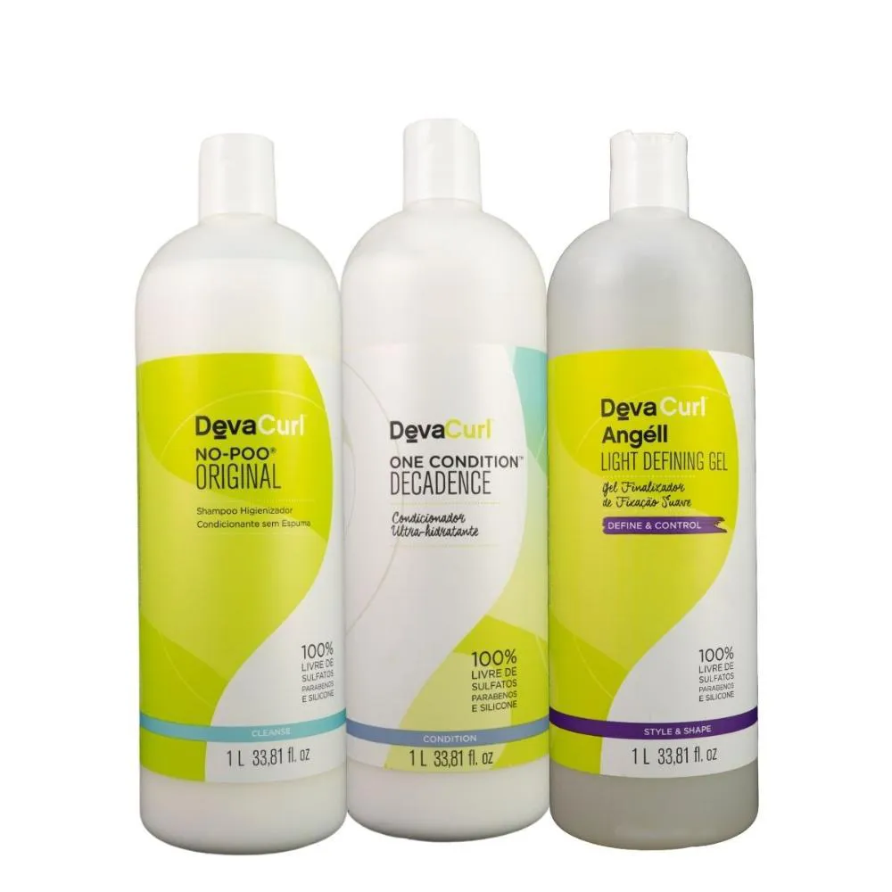 DEVACURL NO-POO ORIGINAL KIT SALãO (3 PRODUTOS)